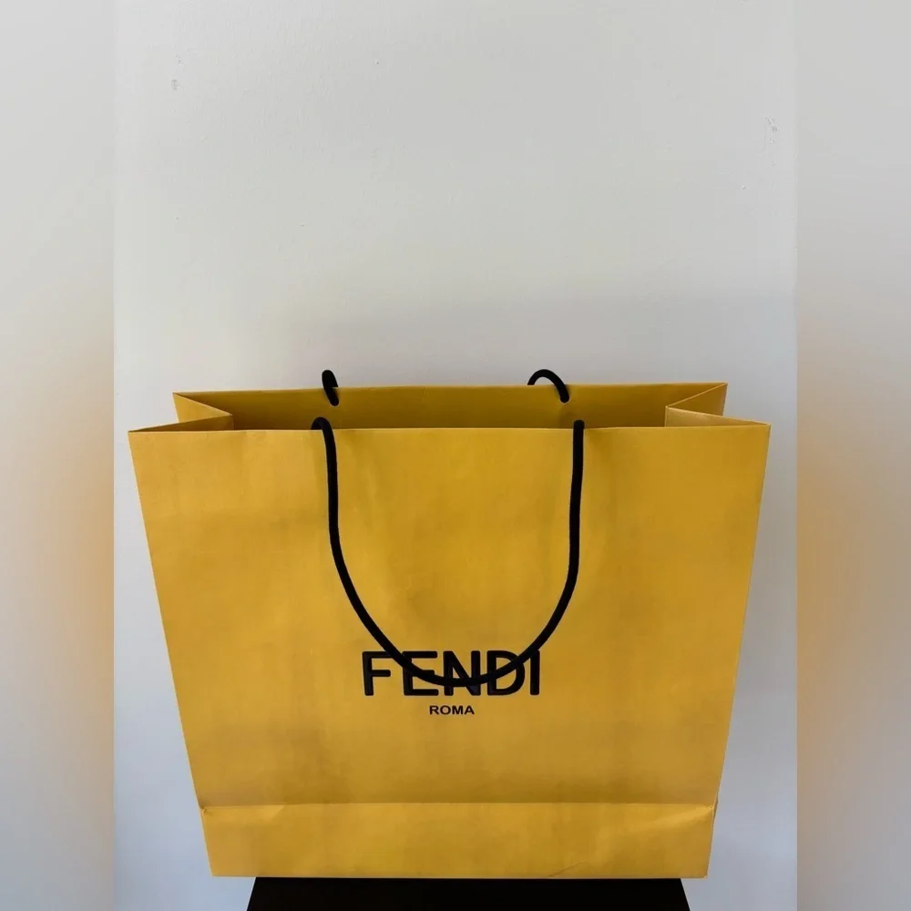 Fendi Yellow Shopping Bag